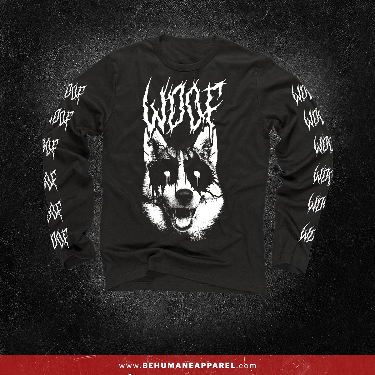 Death Metal Dog Longsleeve Be Humane Apparel