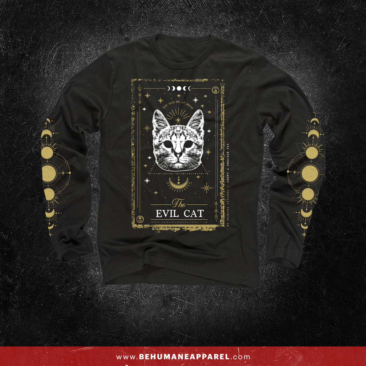 Kitty Tarot Card long sleeve shirt by Be Humane