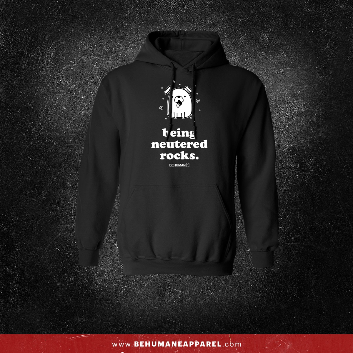Being Neutered Rocks hoodie by Be Humane