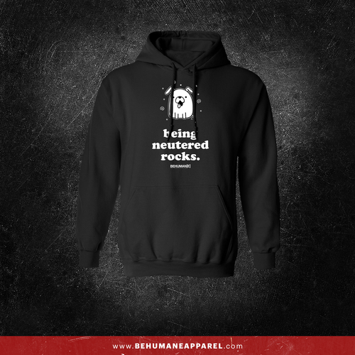 Being Neutered Rocks hoodie by Be Humane