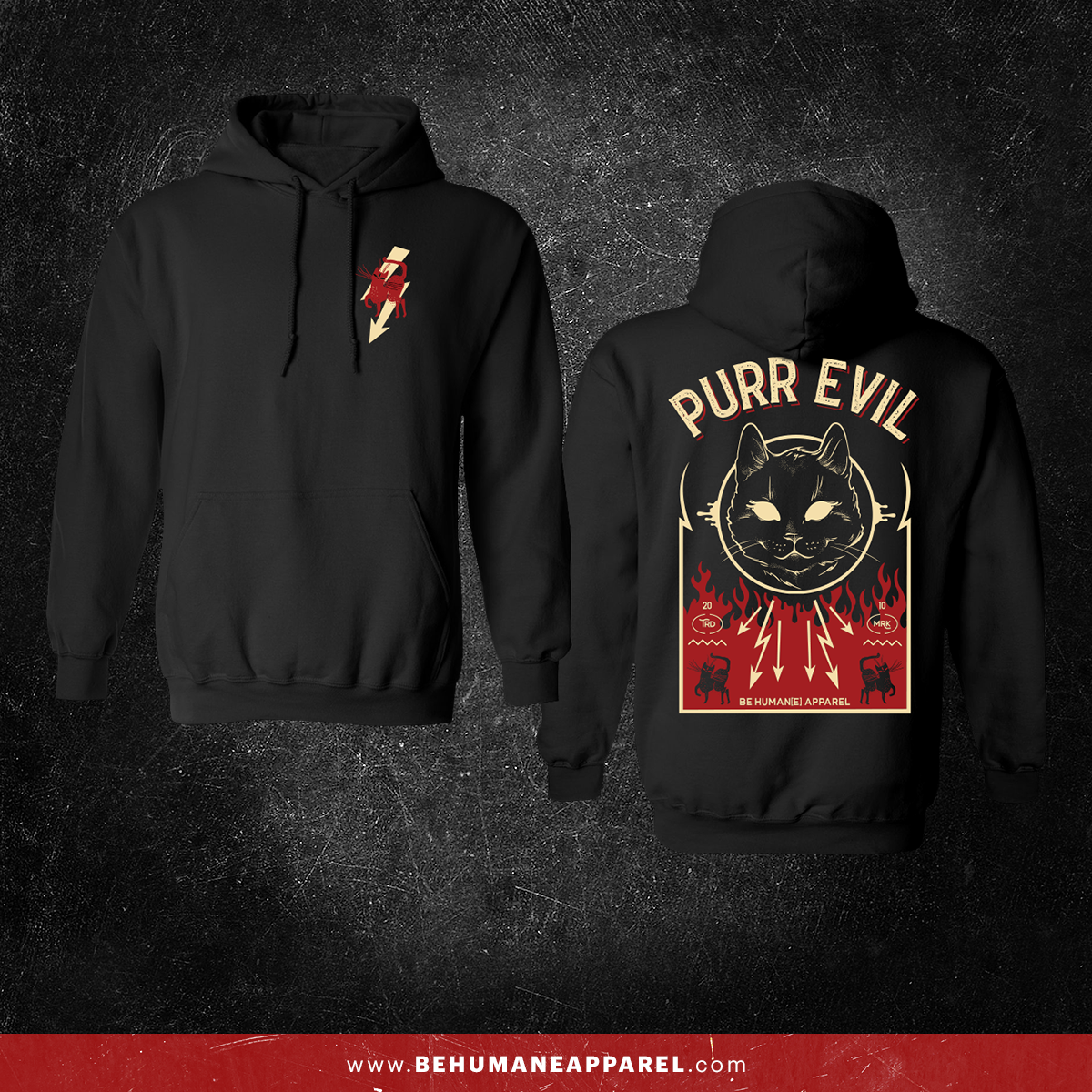 Purr Evil hoodie by Be Humane