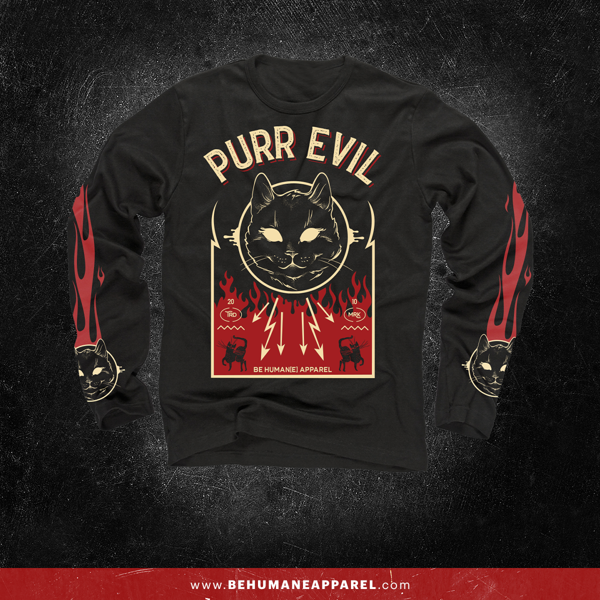 Purr Evil long sleeve shirt by Be Humane