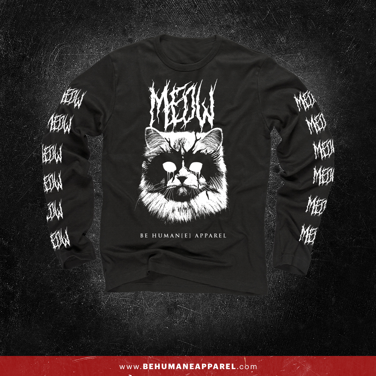 Death Metal Cat long sleeve shirt by Be Humane