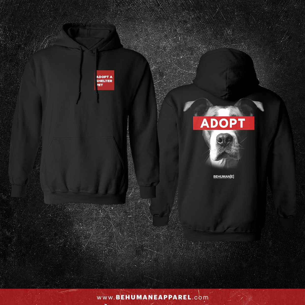 Adopt Dog hoodie by Be Humane