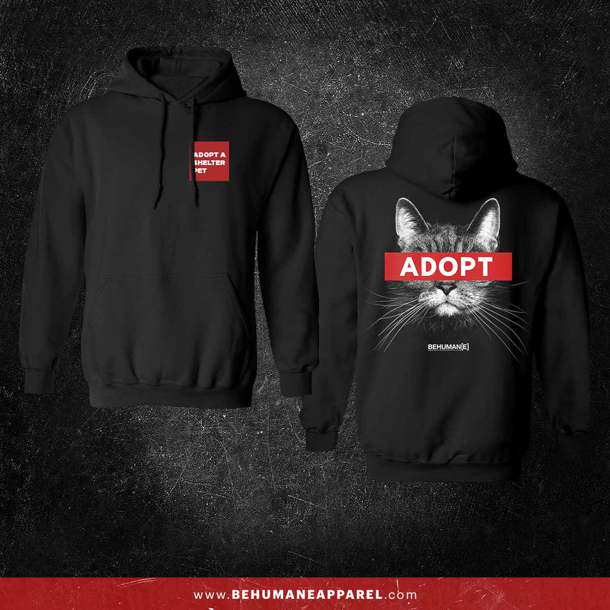 Adopt Cat hoodie by Be Humane