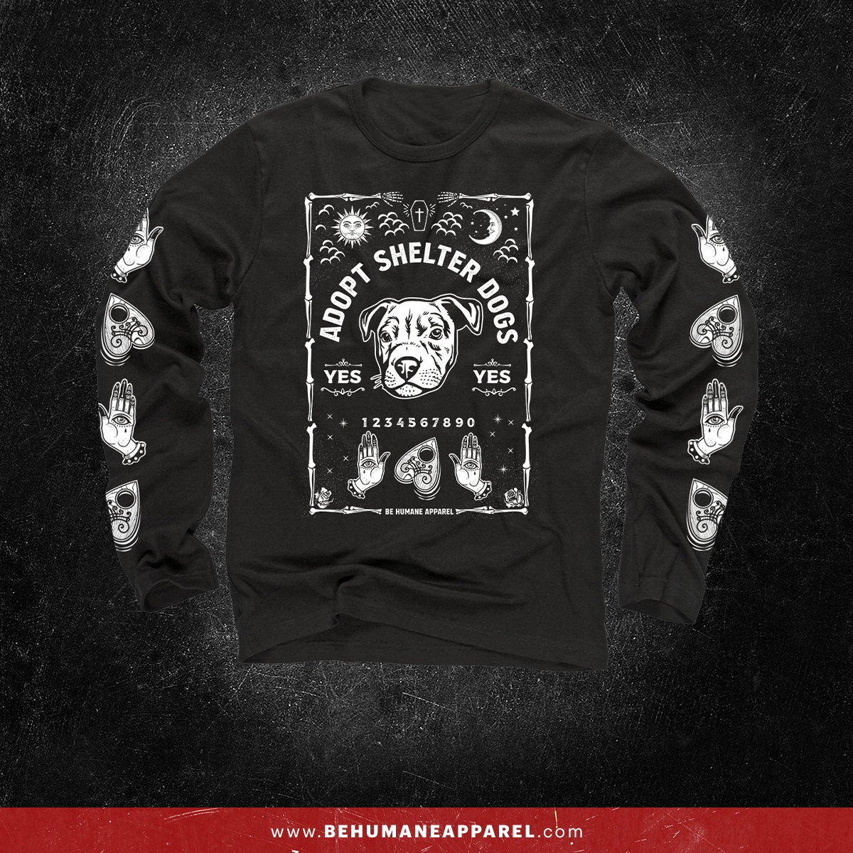 Doggy Spirit Board long sleeve shirt by Be Humane